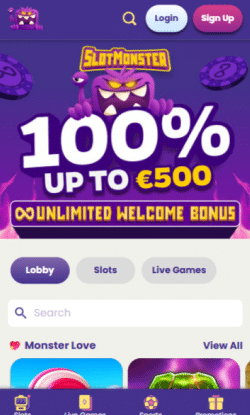 Ga voor de paarse sign up knop om een nieuw account aan te maken